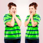 Young woman's weight loss feeling concept